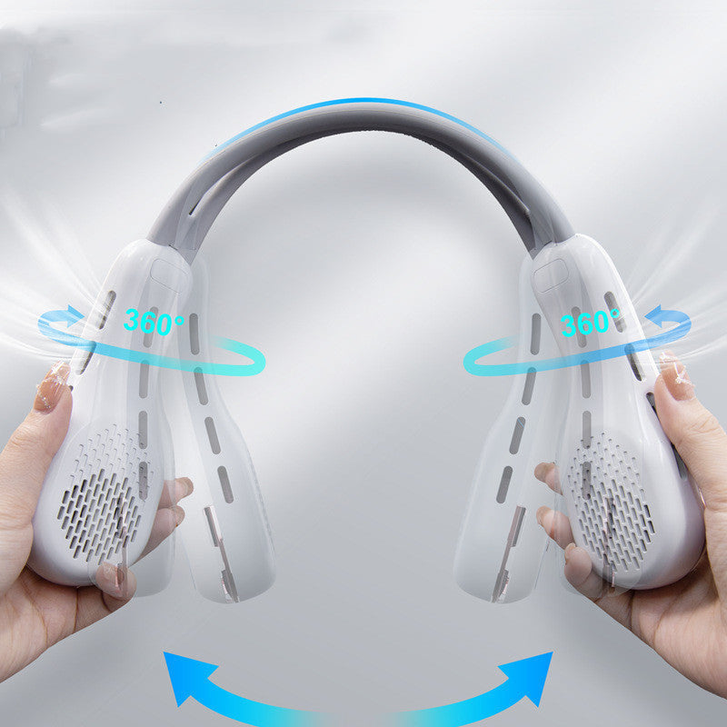 Silent Mini Usb Bladeless Ambience Light Hanging Neck Fan - The Mindful Market