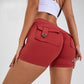 High Waist Hip Lifting Shorts With Pockets - The Mindful Market