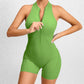 Zippered Yoga Fitness Shorts Jumpsuit Sleeveless Tummy Control Stretch Shapewear Butt Lifting Sportswear Women - The Mindful Market