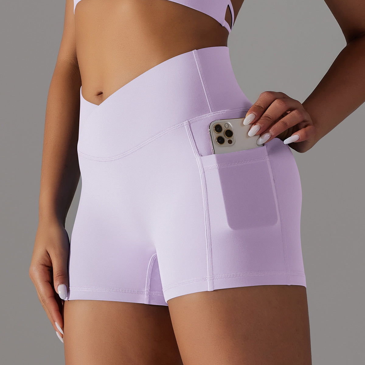 Yoga Shorts With Phone Pocket - The Mindful Market