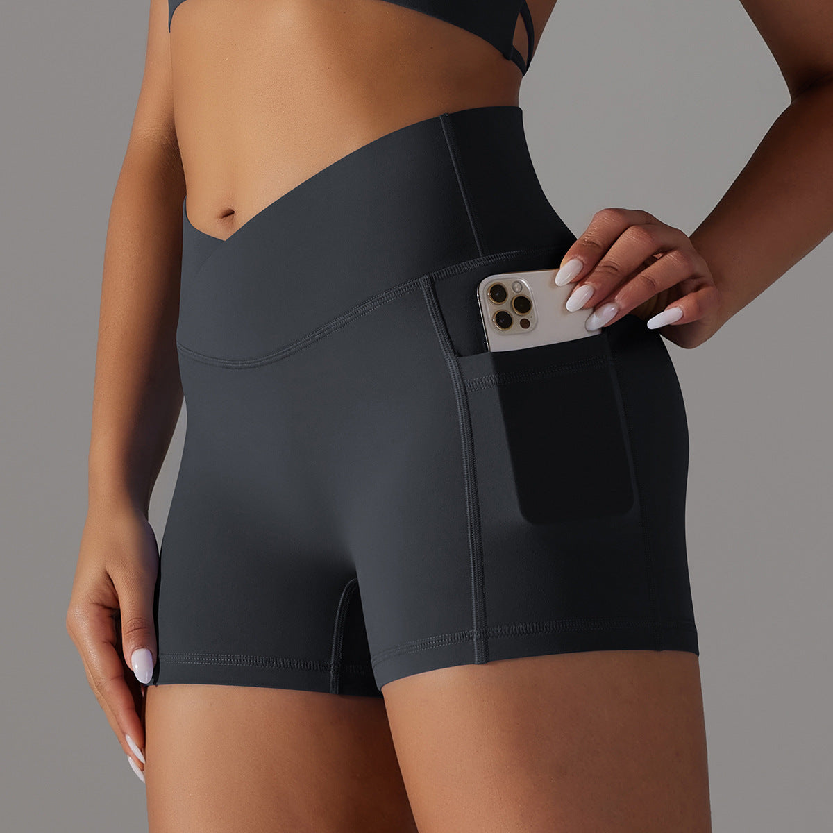 Yoga Shorts With Phone Pocket - The Mindful Market