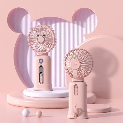 2-in-1 Portable Handheld Fan and Power Bank - The Mindful Market