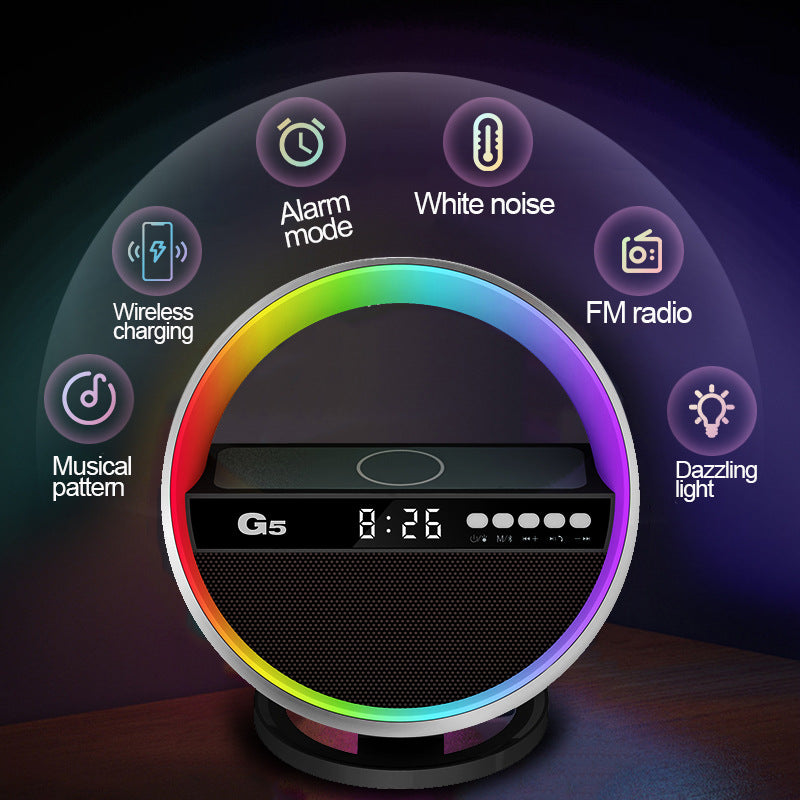Multifunctional RGB Night Light with Wireless Charger and Bluetooth Speaker - The Mindful Market