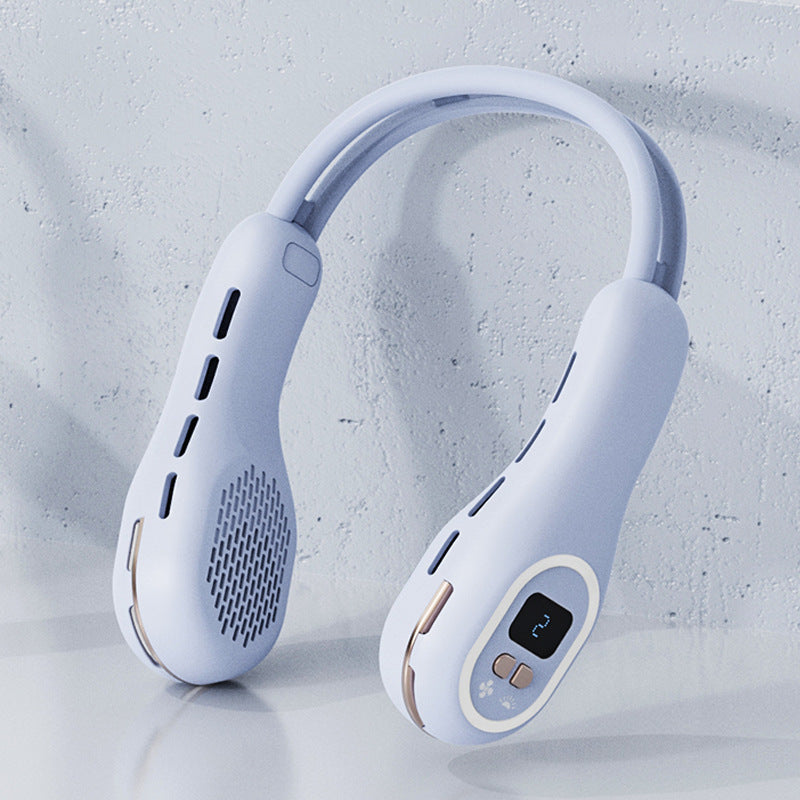 Silent Mini Usb Bladeless Ambience Light Hanging Neck Fan - The Mindful Market