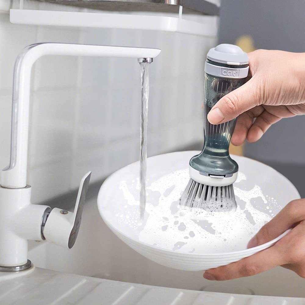 Pot Brush With Soap Dispenser - The Mindful Market