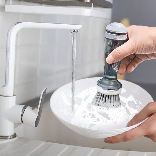 Pot Brush With Soap Dispenser - The Mindful Market