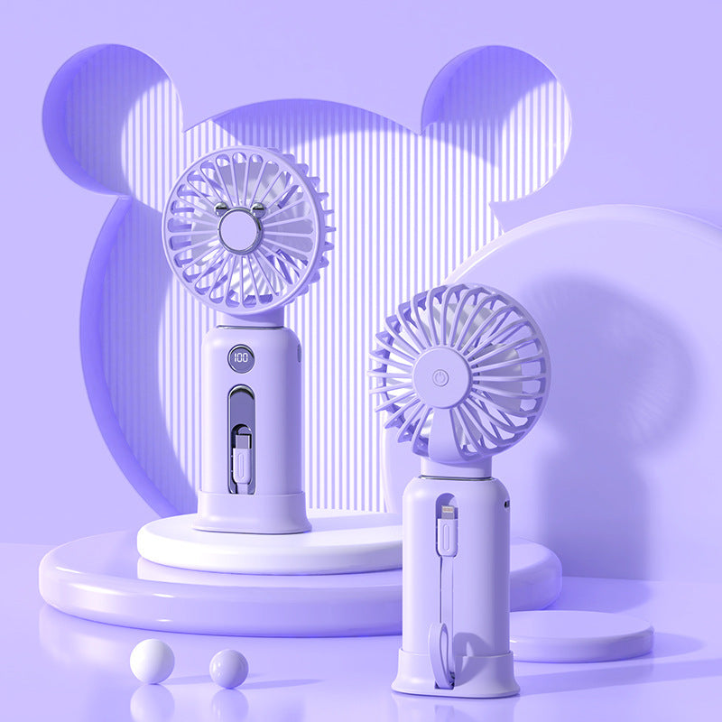 2-in-1 Portable Handheld Fan and Power Bank - The Mindful Market