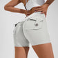 High Waist Hip Lifting Shorts With Pockets - The Mindful Market