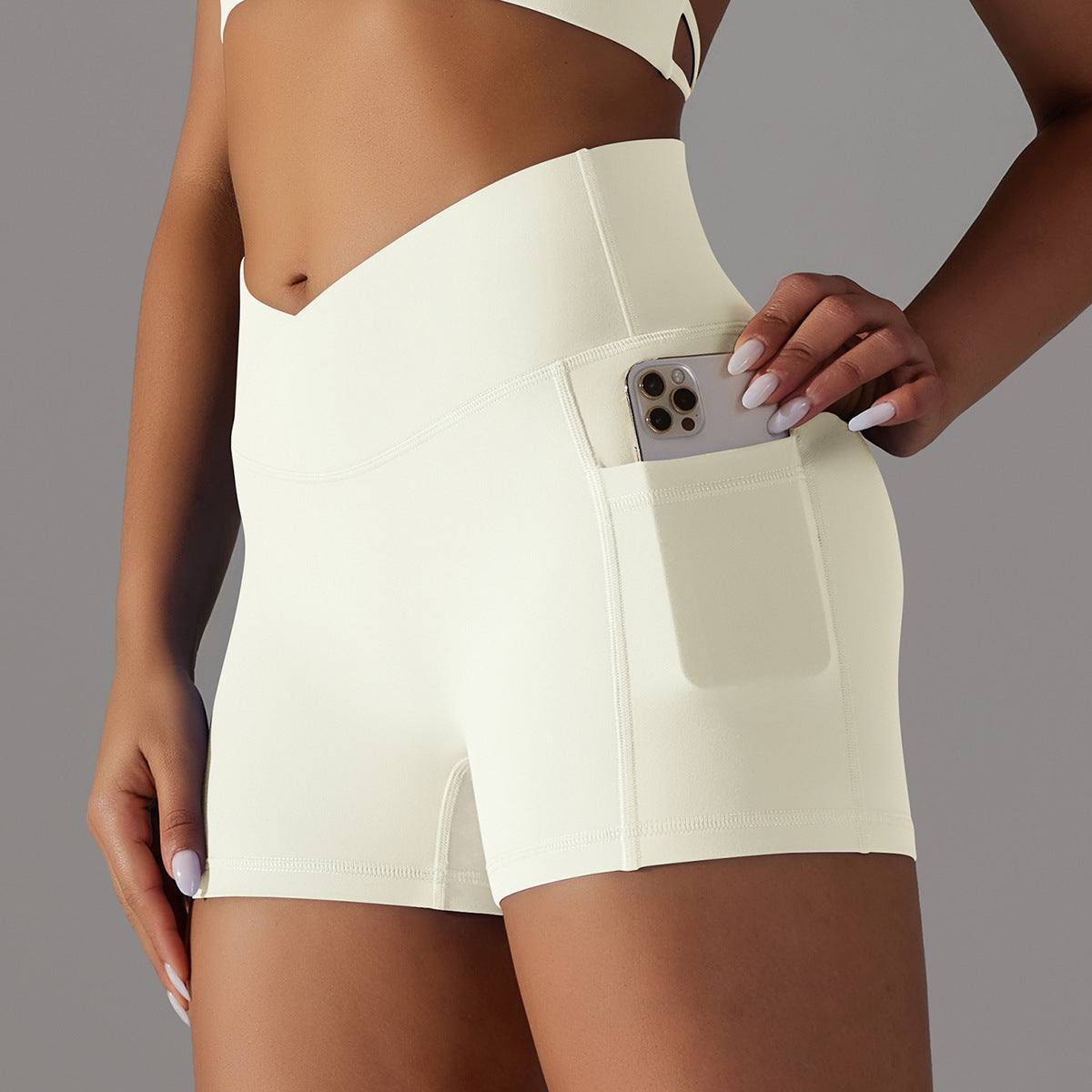 Yoga Shorts With Phone Pocket - The Mindful Market