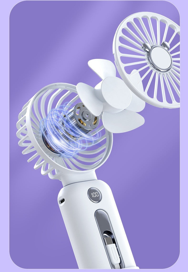 2-in-1 Portable Handheld Fan and Power Bank - The Mindful Market