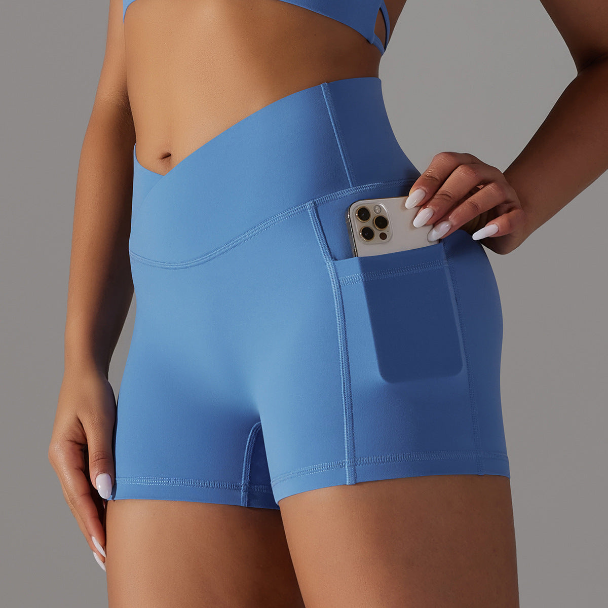 Yoga Shorts With Phone Pocket - The Mindful Market
