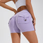 High Waist Hip Lifting Shorts With Pockets - The Mindful Market