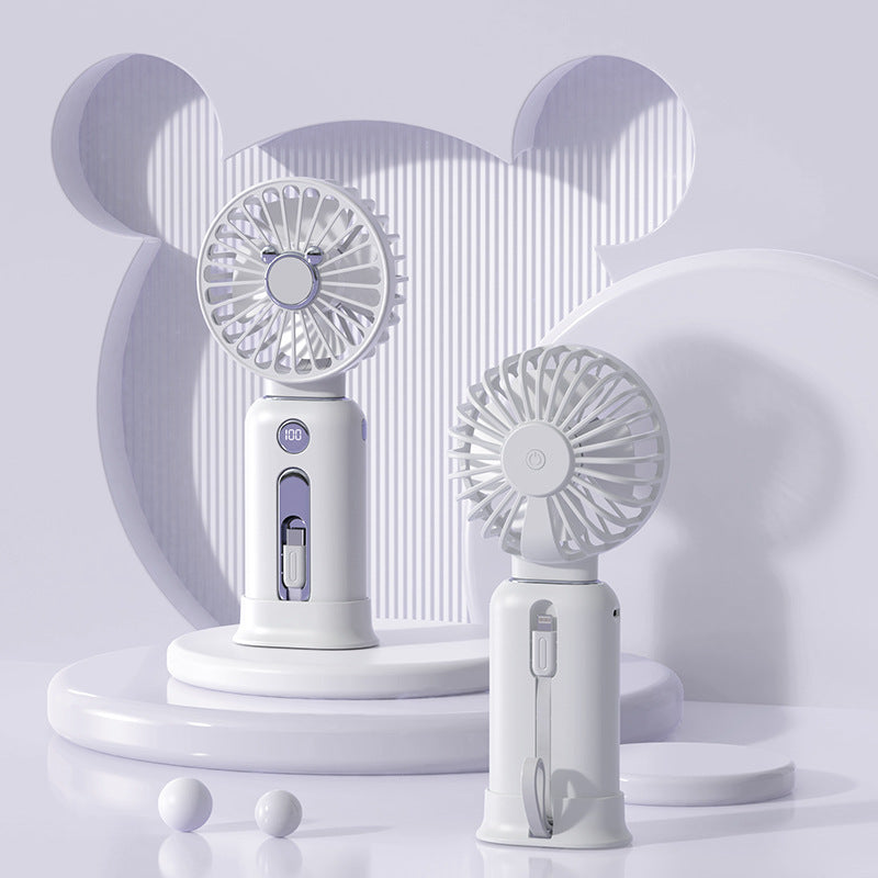 2-in-1 Portable Handheld Fan and Power Bank - The Mindful Market
