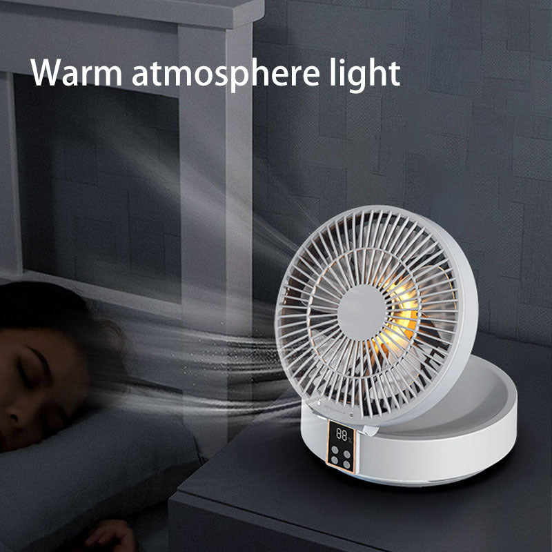 Remote Control Portable Rechargeable Ceiling Usb Electric Folding Fan Night Light Air Cooler Home-appliance Home - The Mindful Market