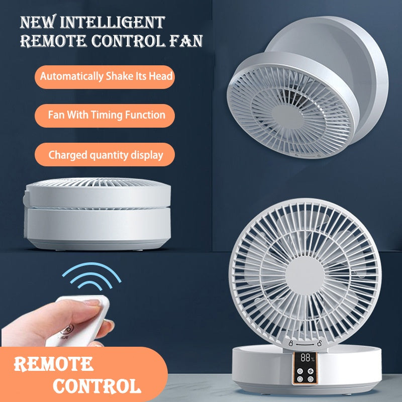 Remote Control Portable Rechargeable Ceiling Usb Electric Folding Fan Night Light Air Cooler Home-appliance Home - The Mindful Market
