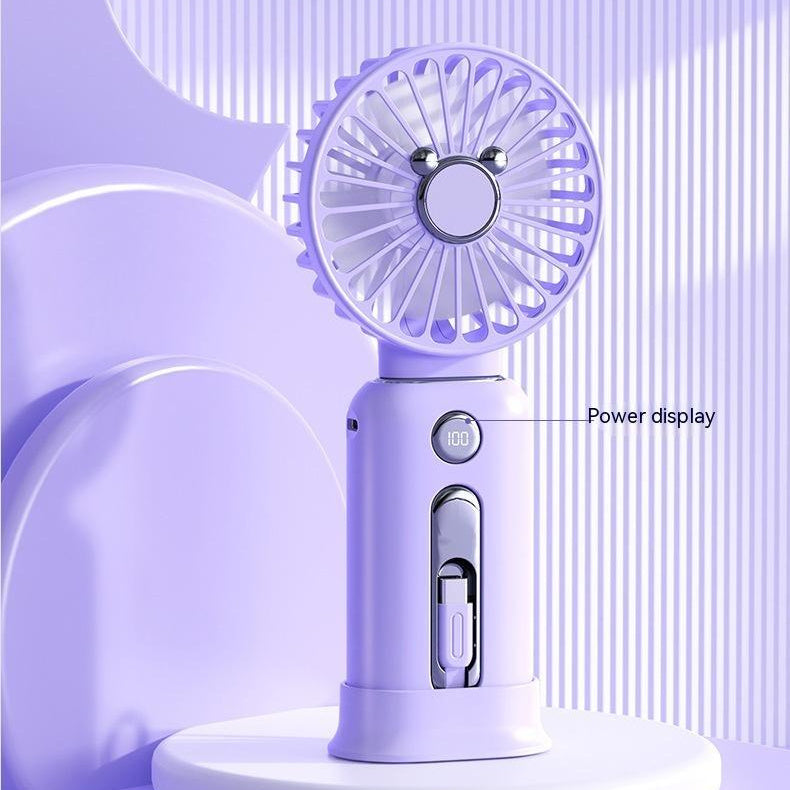 2-in-1 Portable Handheld Fan and Power Bank - The Mindful Market