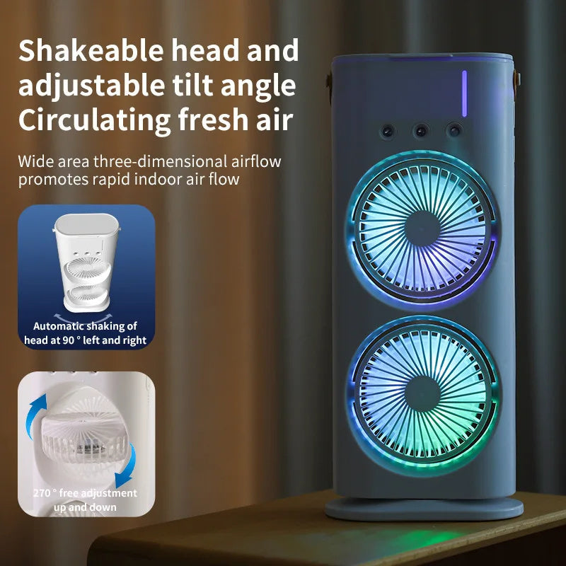 Portable Double-Ended Spray Fan and Humidifier - The Mindful Market